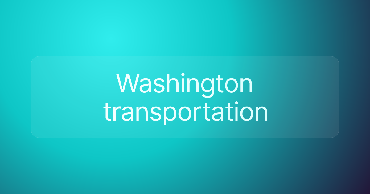 Washington transportation