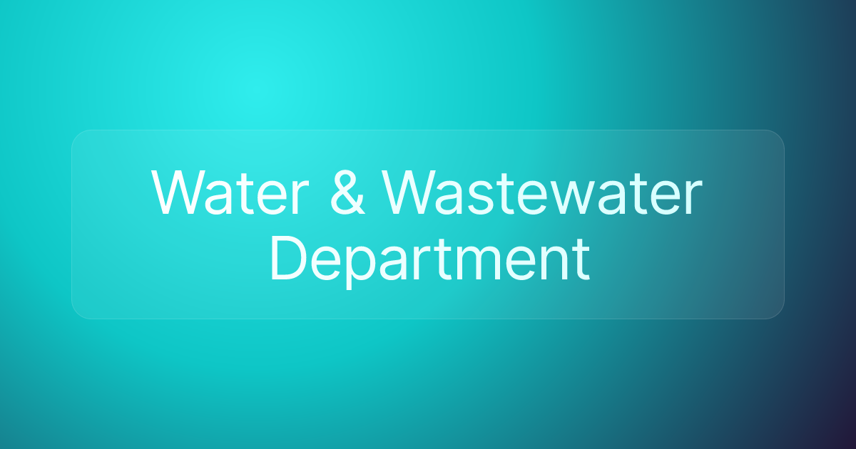 Water & Wastewater Department