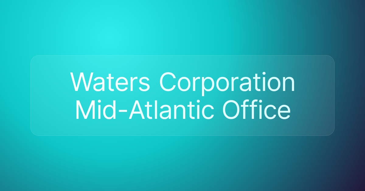 Waters Corporation Mid-Atlantic Office