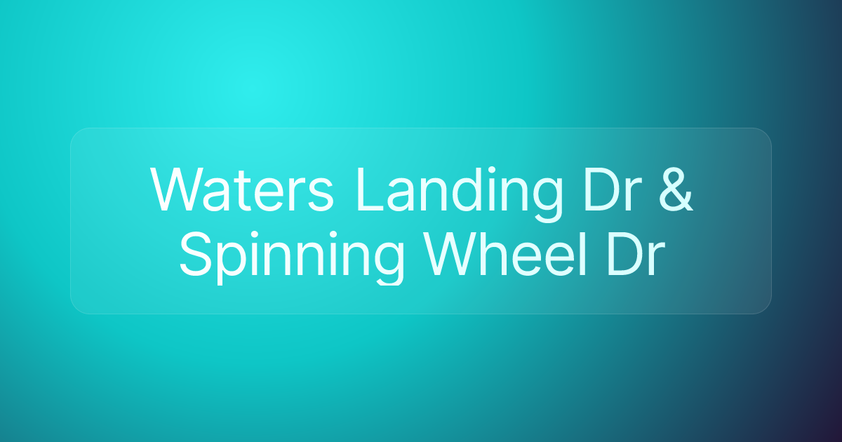 Waters Landing Dr & Spinning Wheel Dr