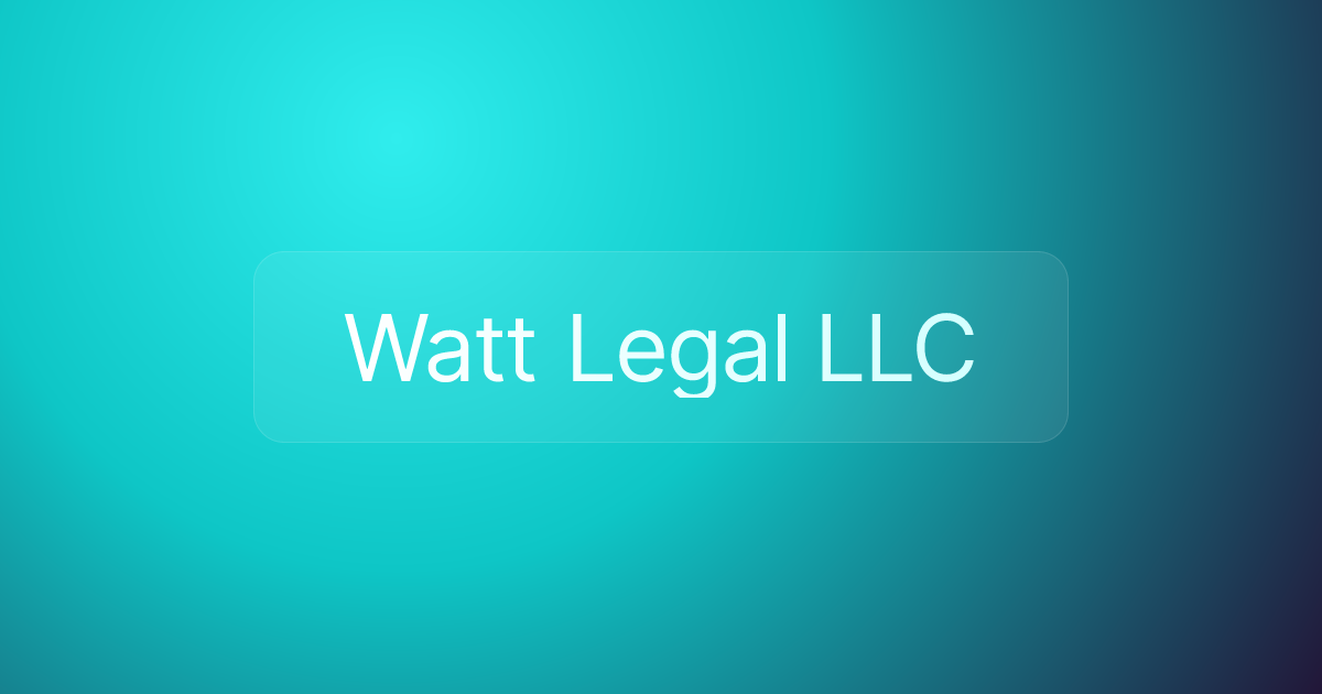 Watt Legal LLC