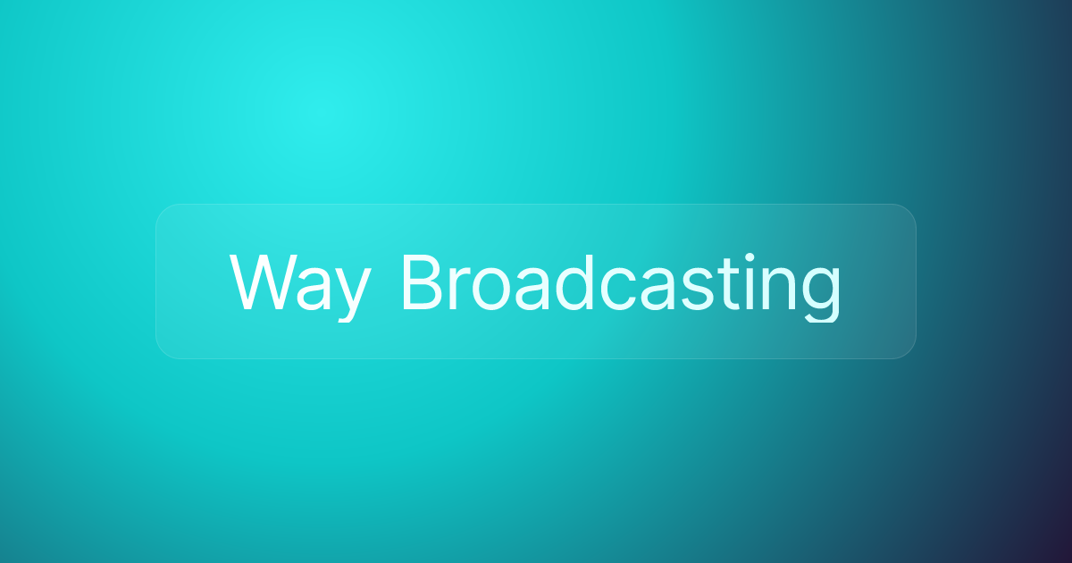 Way Broadcasting