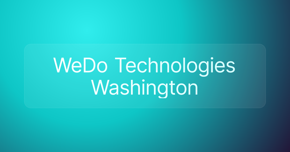 WeDo Technologies Washington