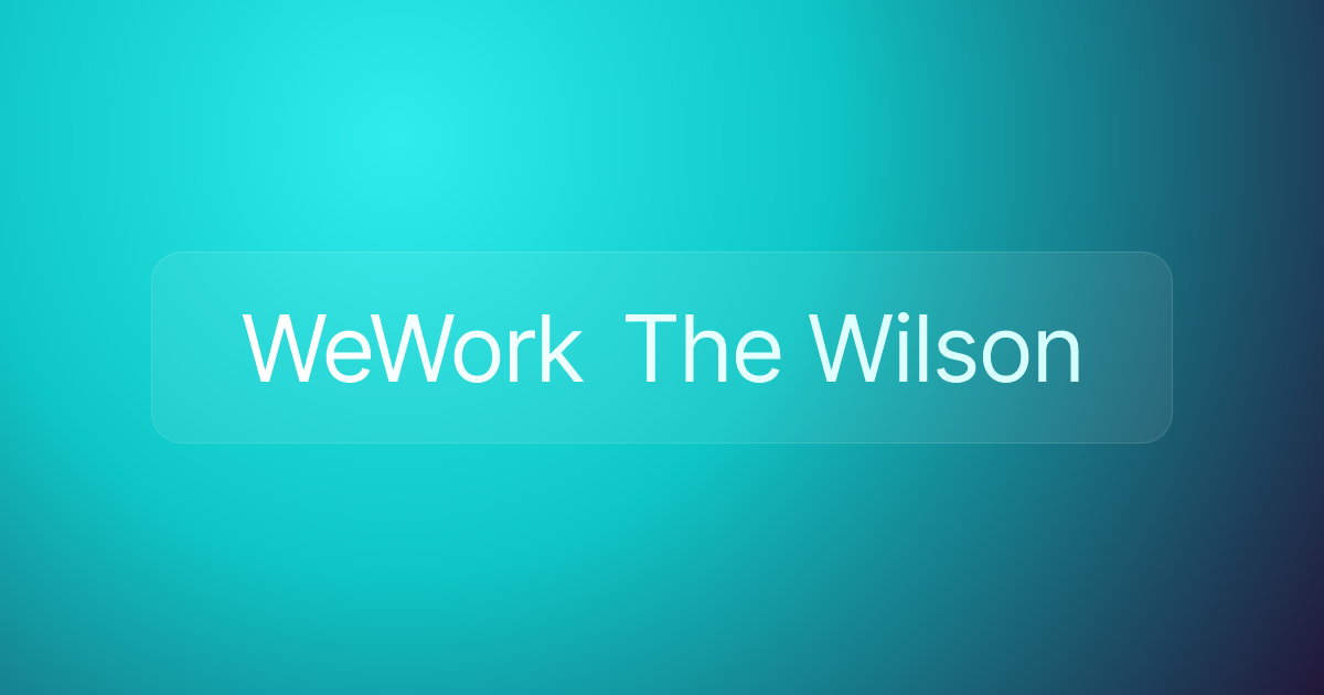WeWork The Wilson
