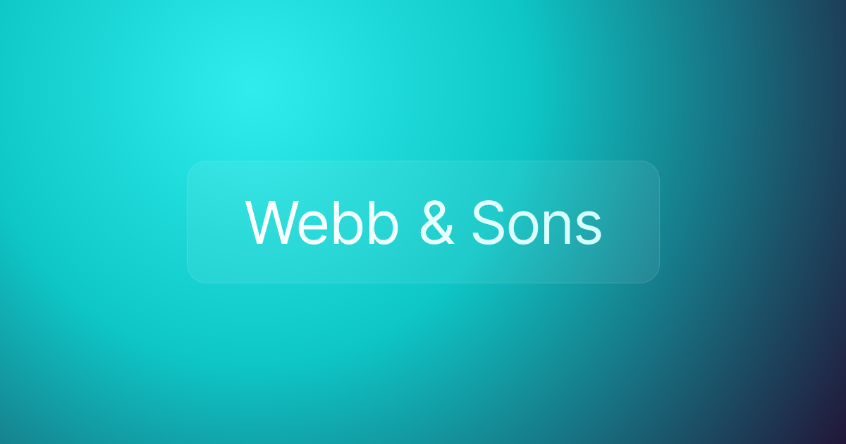Webb & Sons