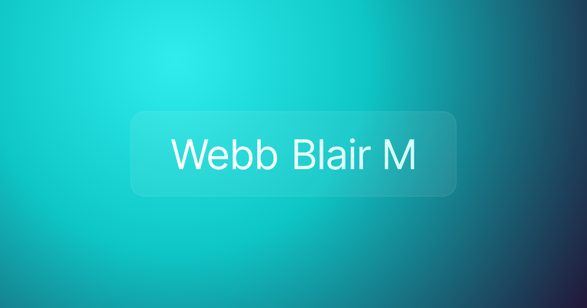 Webb Blair M