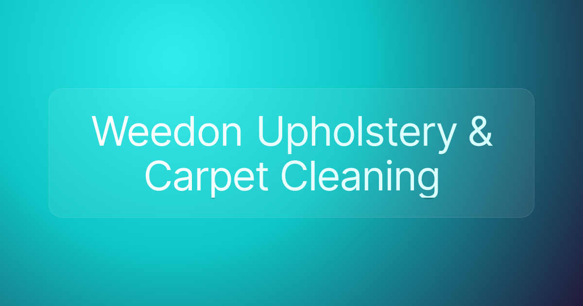 Weedon Upholstery & Carpet Cleaning