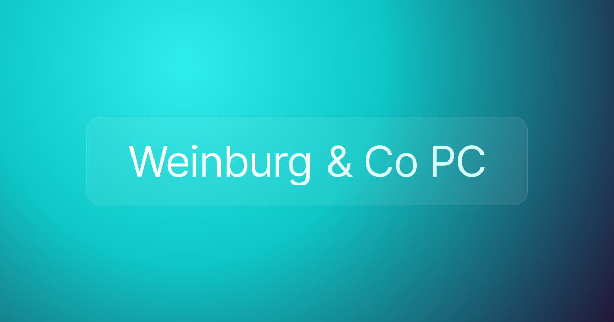 Weinburg & Co PC