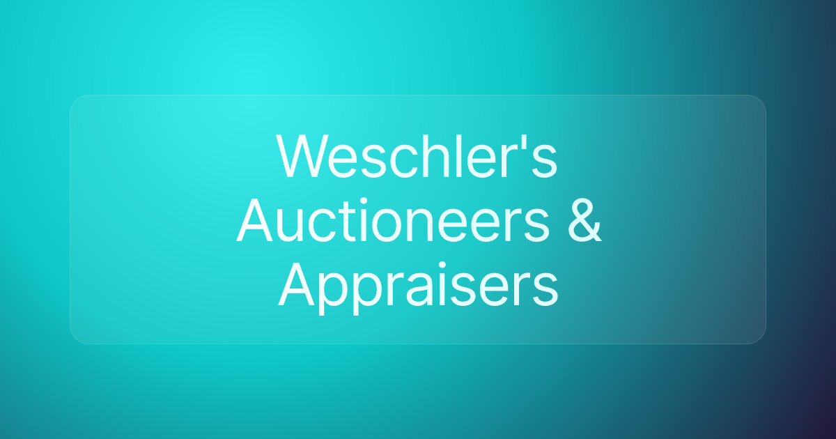 Weschler's Auctioneers & Appraisers