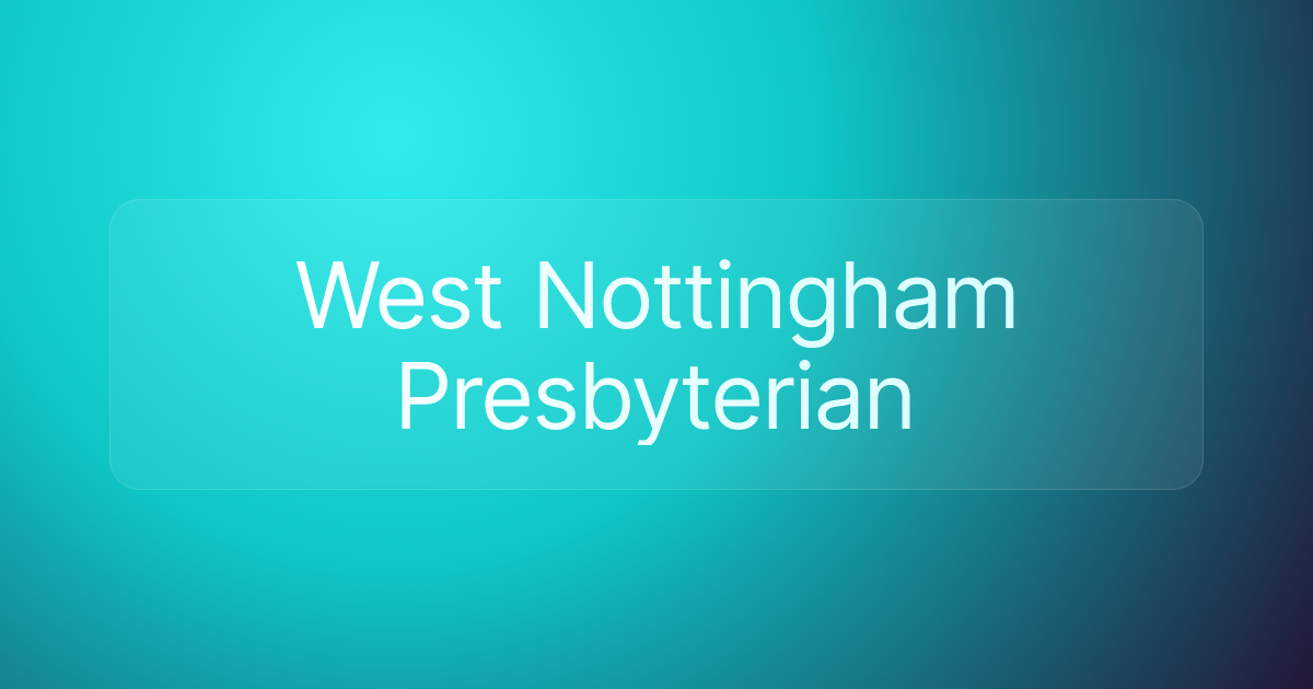 West Nottingham Presbyterian