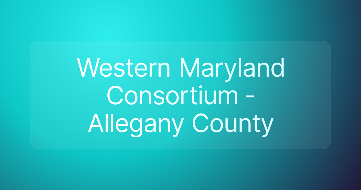 Western Maryland Consortium - Allegany County