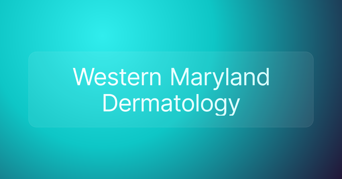Western Maryland Dermatology