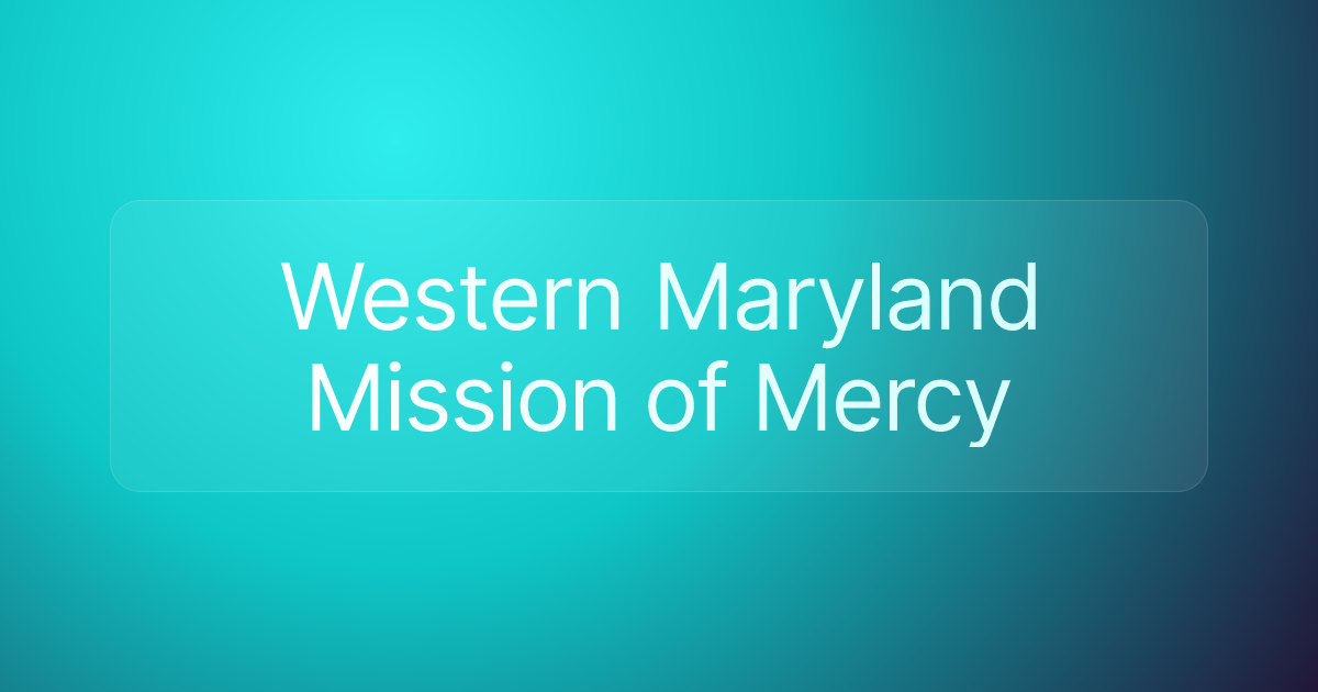 Western Maryland Mission of Mercy
