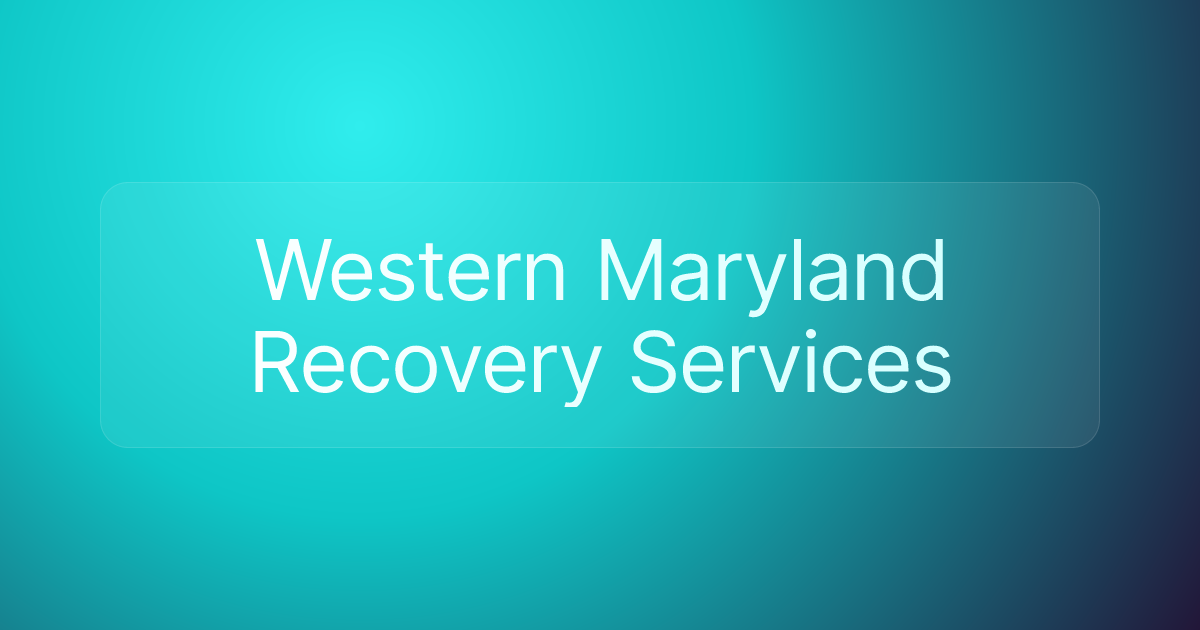 Western Maryland Recovery Services