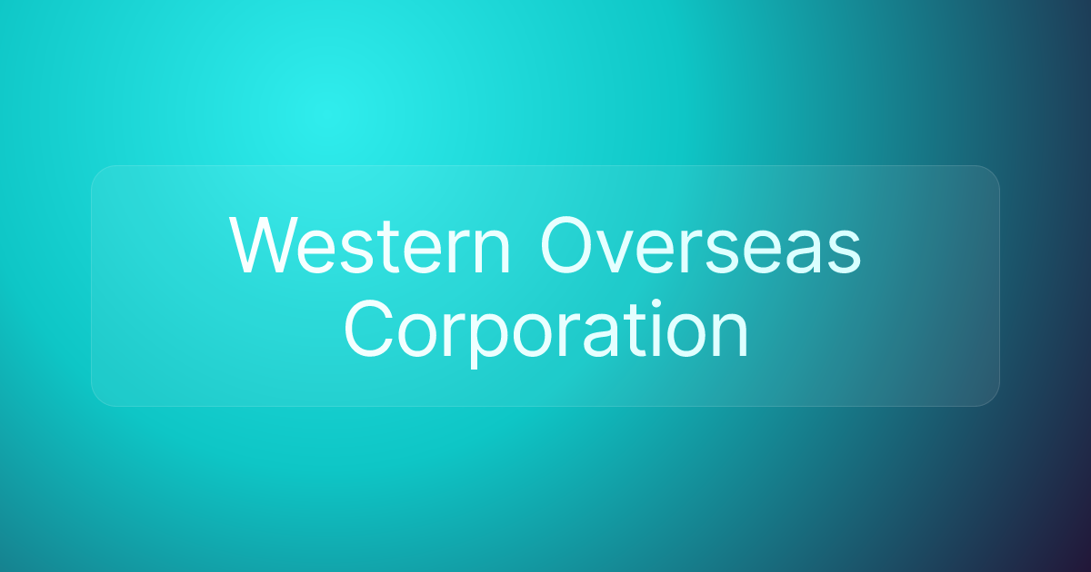 Western Overseas Corporation