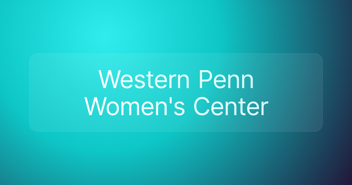 Western Penn Women's Center