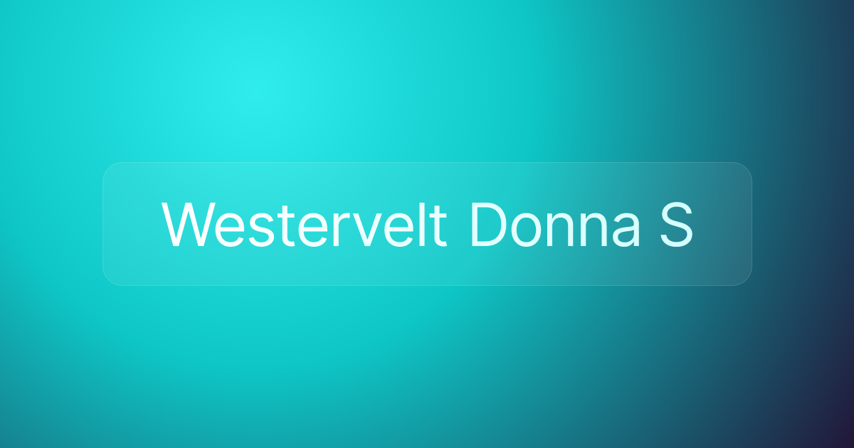 Westervelt Donna S