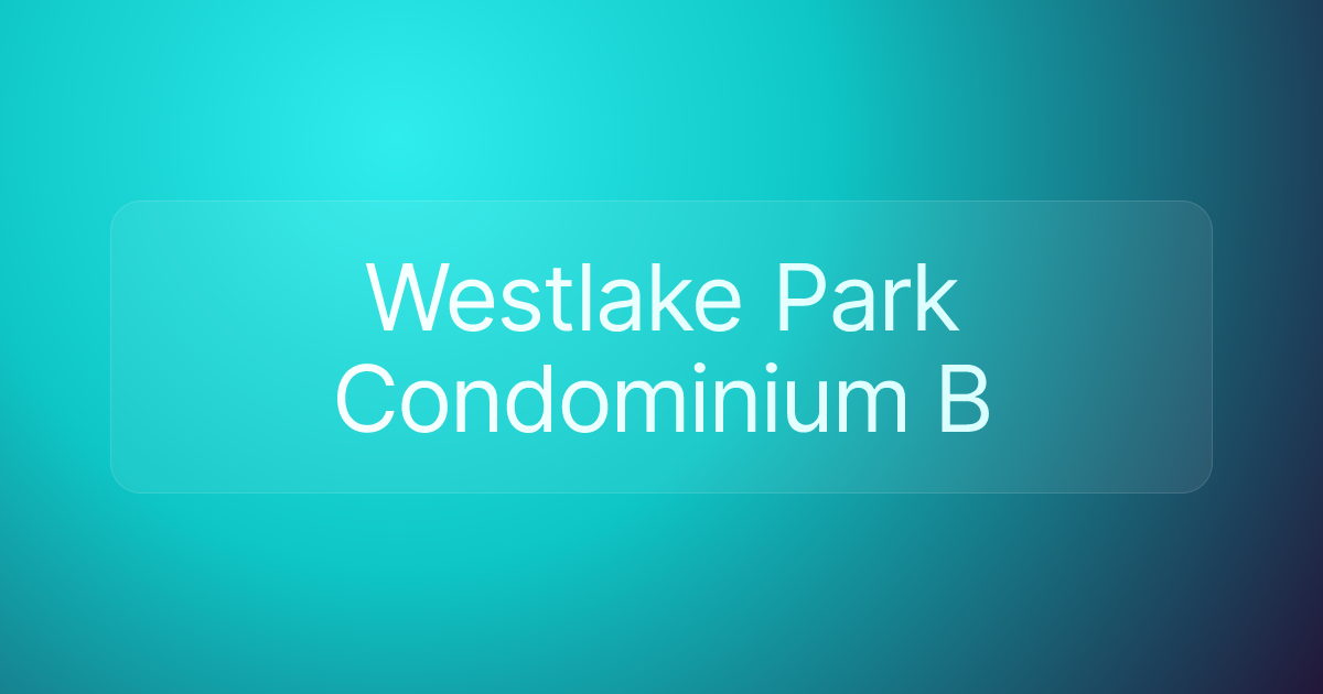 Westlake Park Condominium B