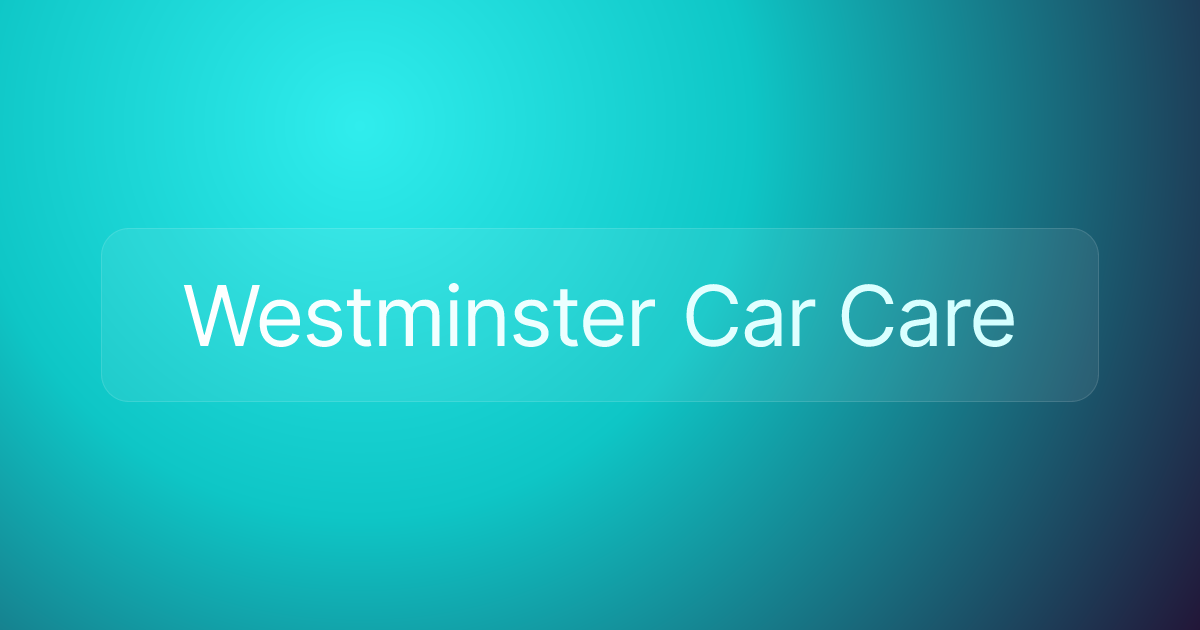 Westminster Car Care