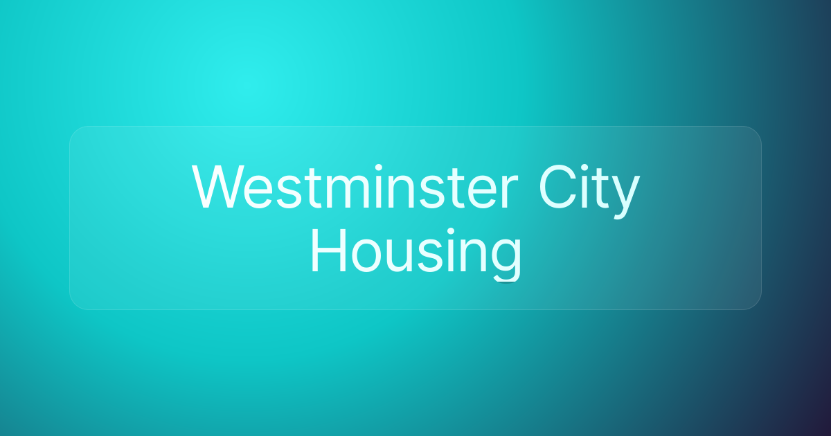Westminster City Housing
