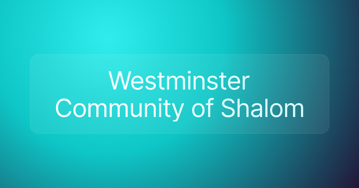 Westminster Community of Shalom