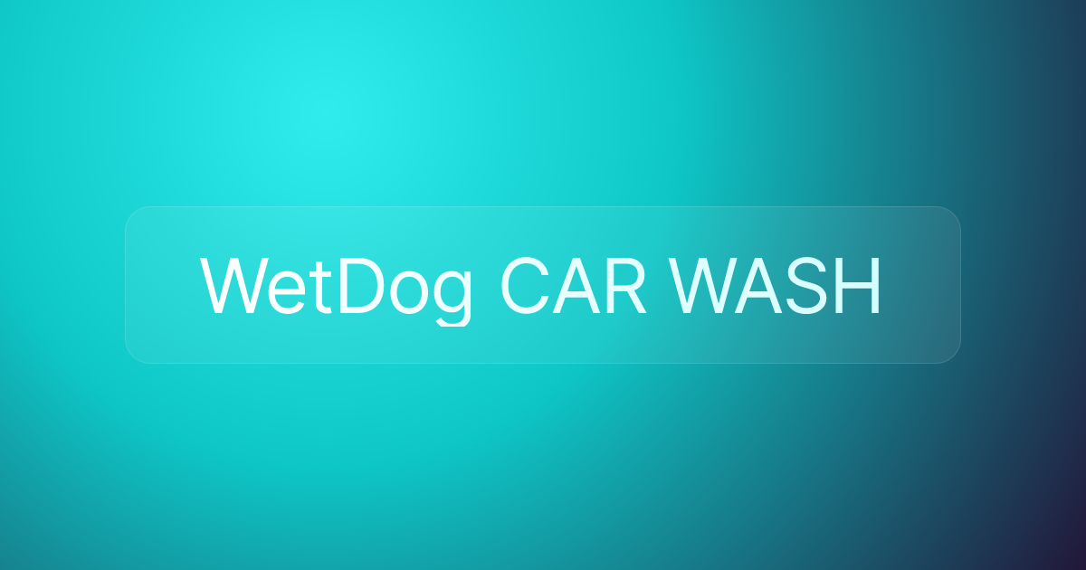 WetDog CAR WASH
