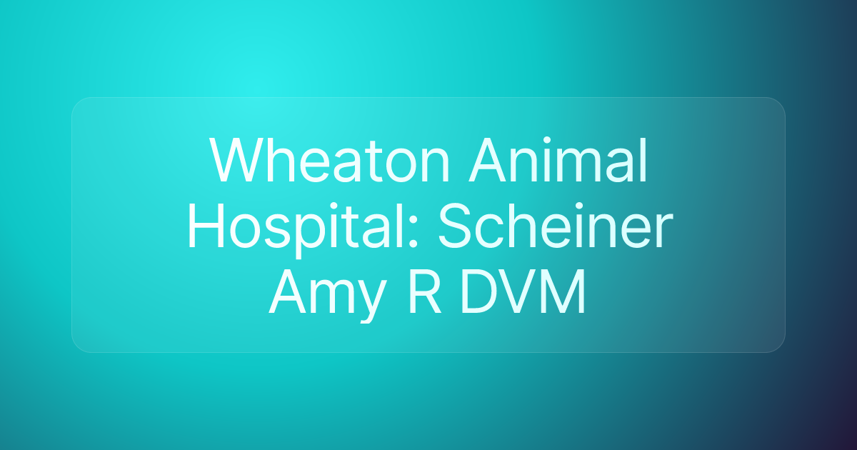 Wheaton Animal Hospital: Scheiner Amy R DVM