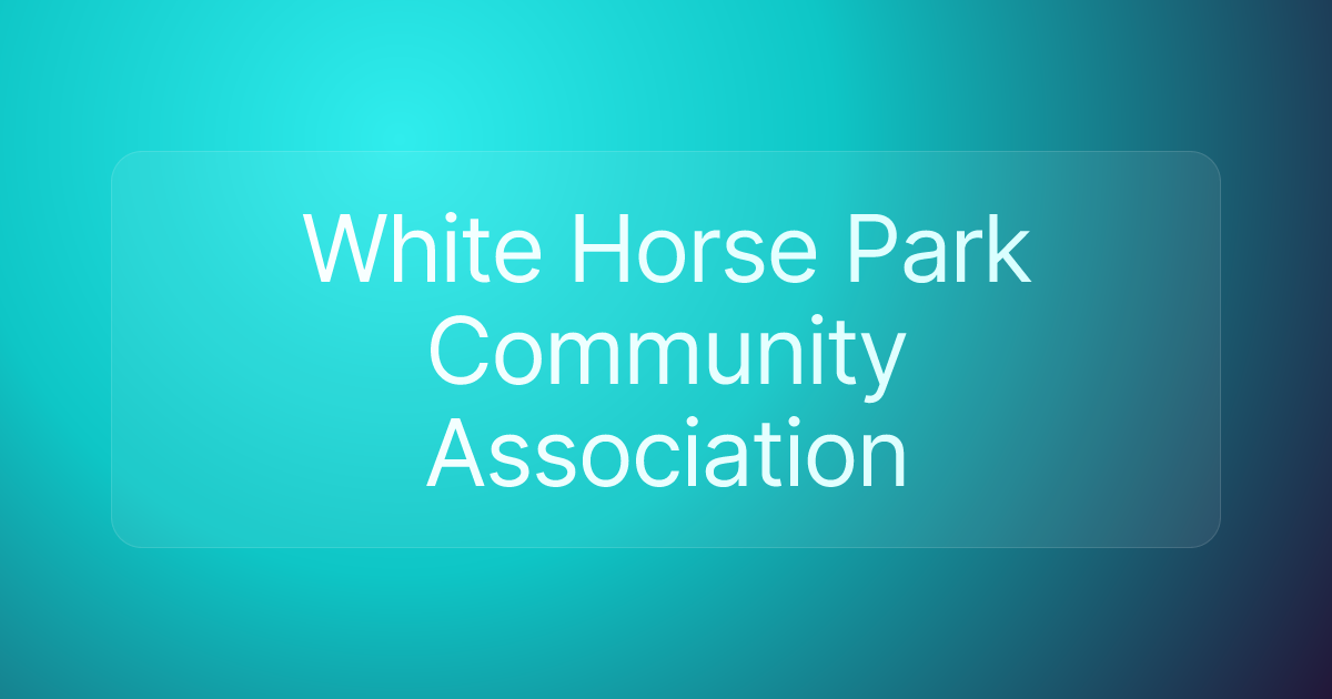 White Horse Park Community Association