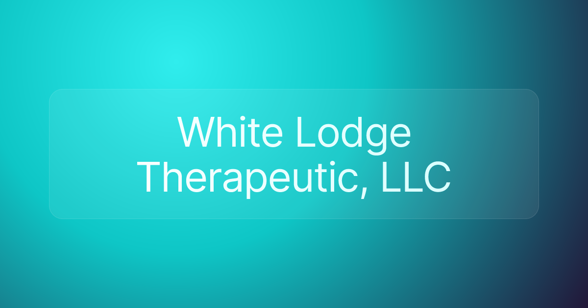 White Lodge Therapeutic, LLC