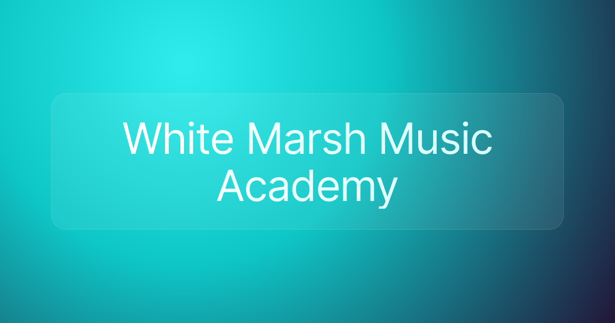 White Marsh Music Academy