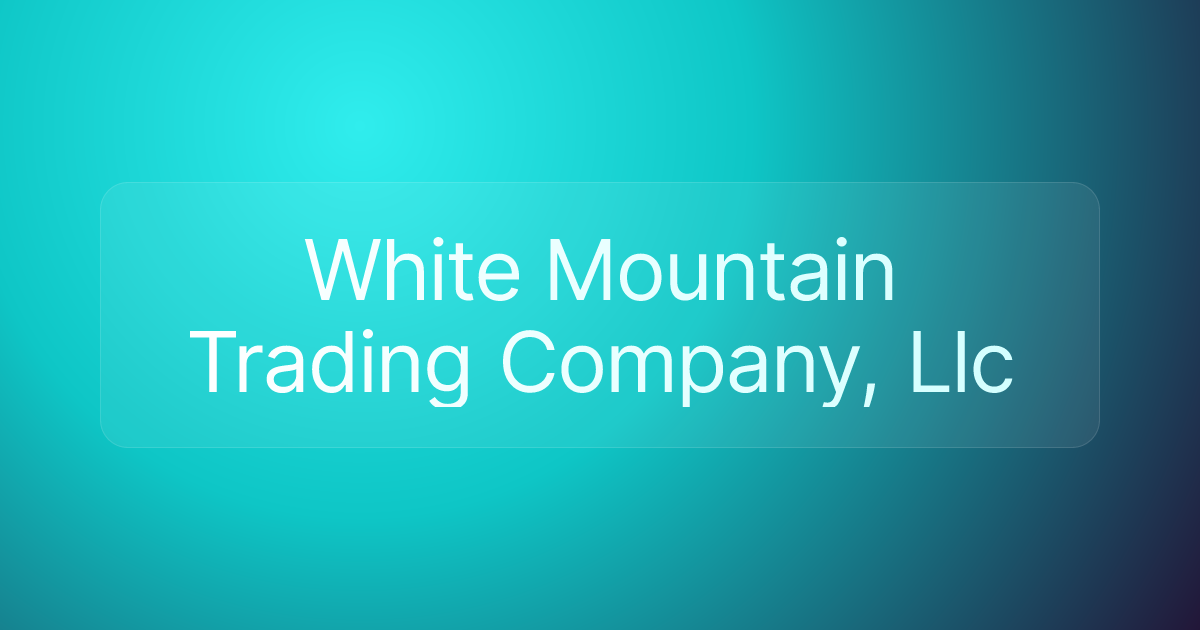 White Mountain Trading Company, Llc