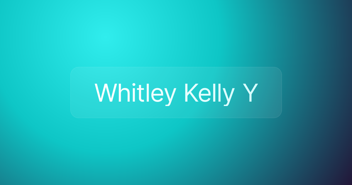 Whitley Kelly Y