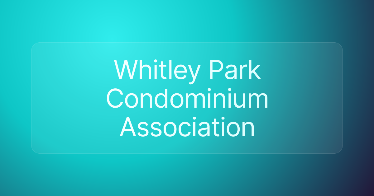Whitley Park Condominium Association