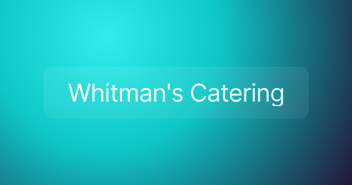 Whitman's Catering