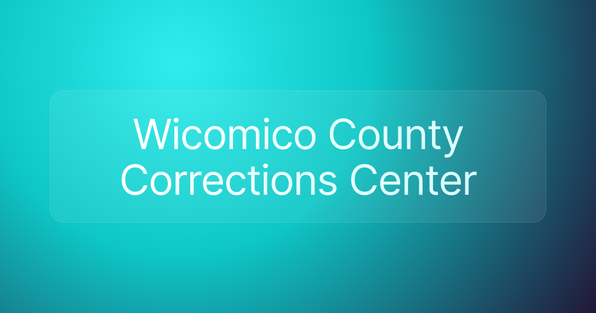 Wicomico County Corrections Center