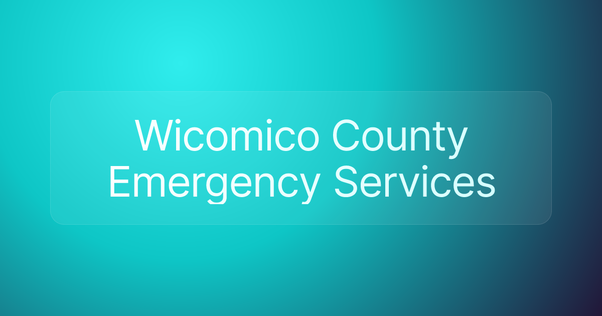 Wicomico County Emergency Services