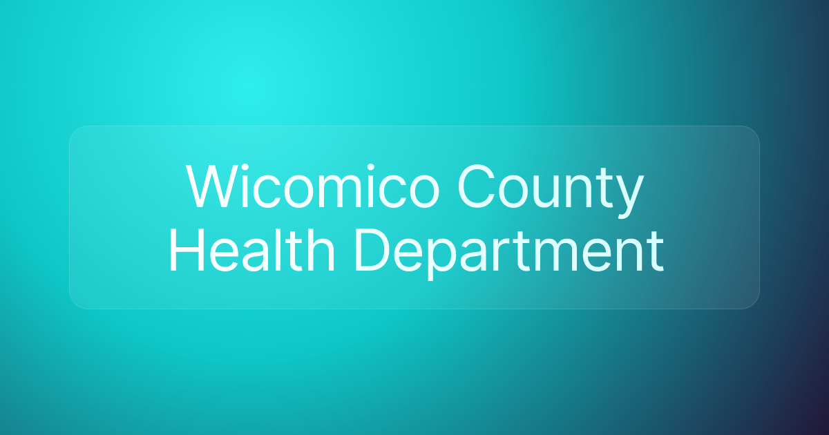 Wicomico County Health Department