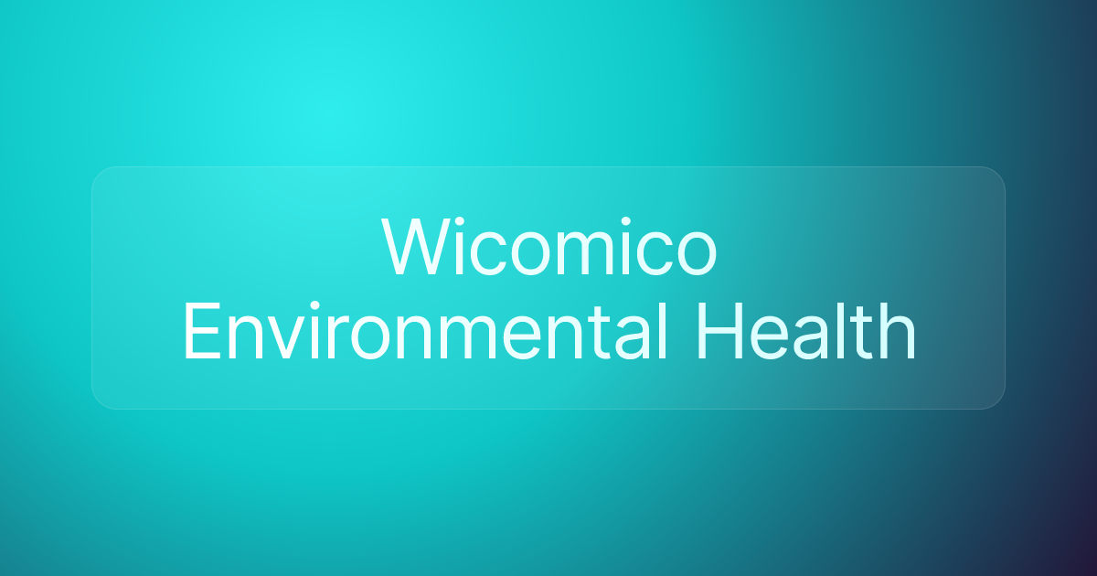 Wicomico Environmental Health