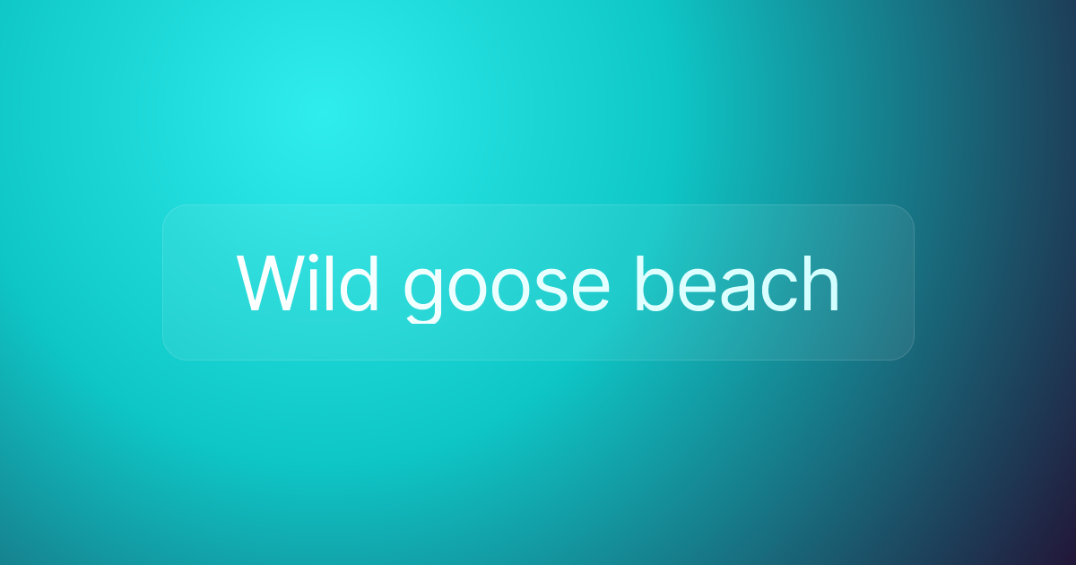 Wild goose beach