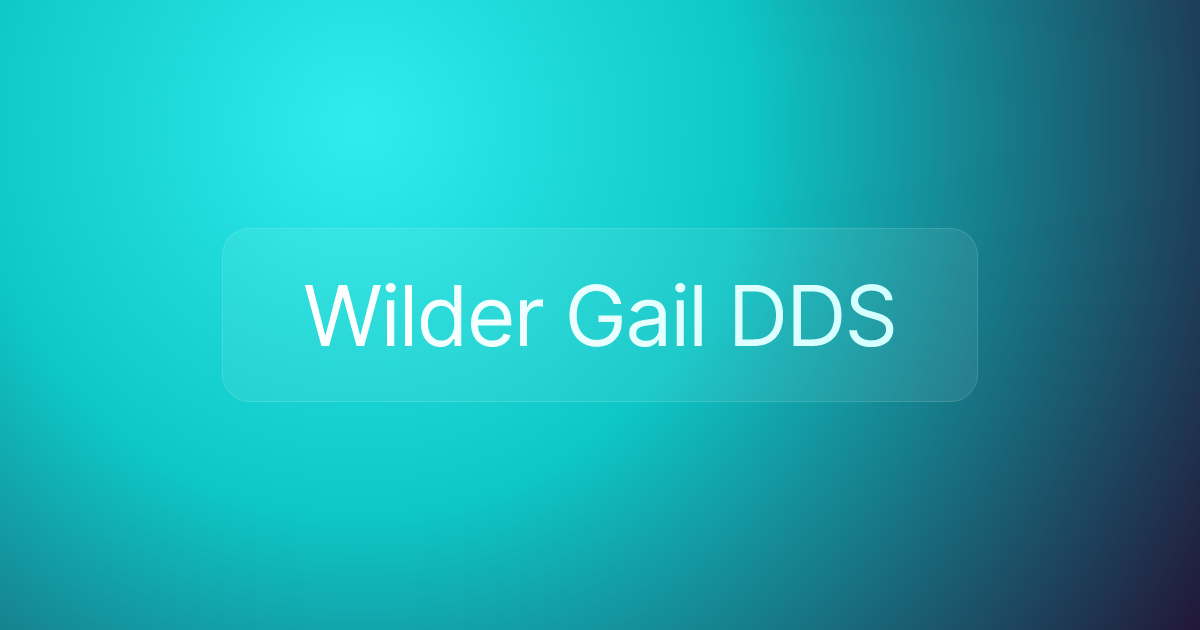 Wilder Gail DDS