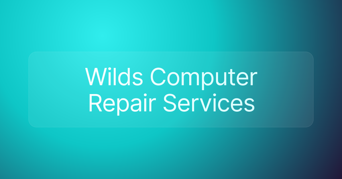 Wilds Computer Repair Services