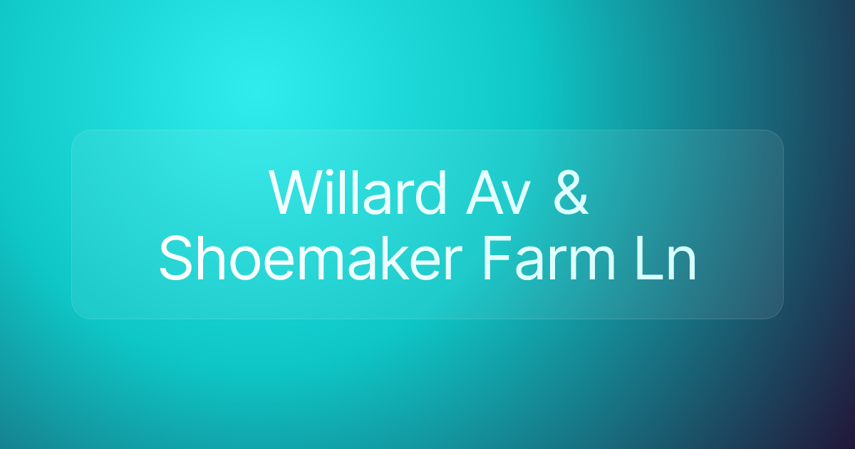 Willard Av & Shoemaker Farm Ln