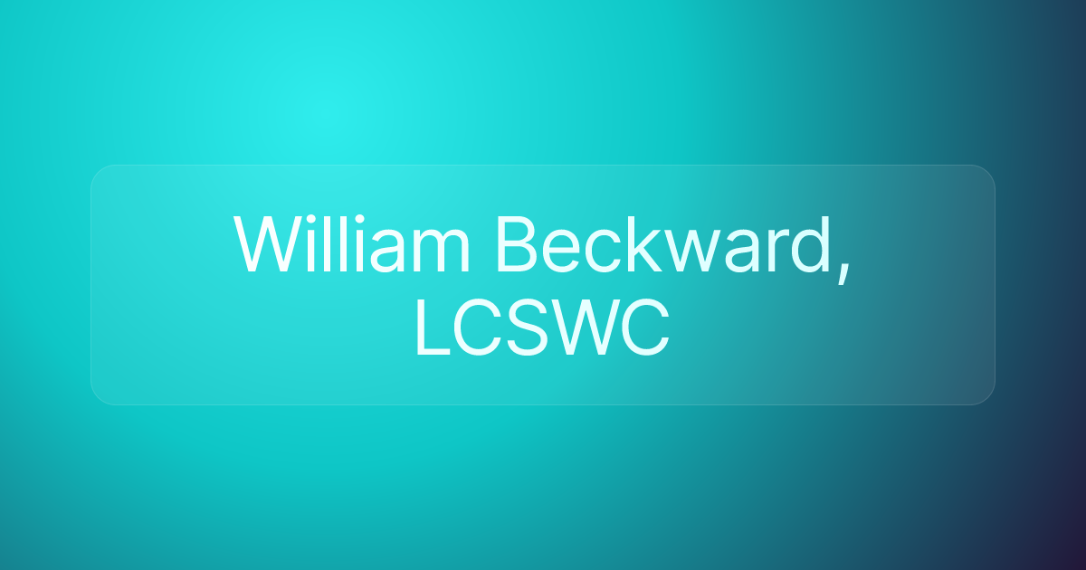 William Beckward, LCSWC