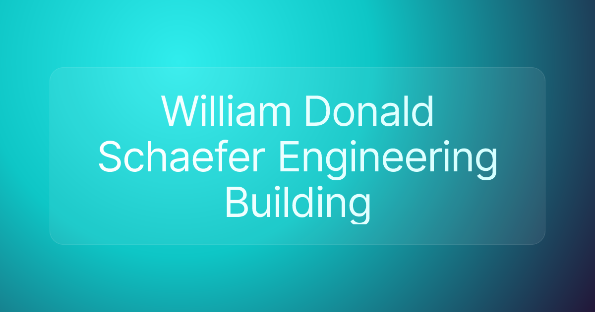 William Donald Schaefer Engineering Building