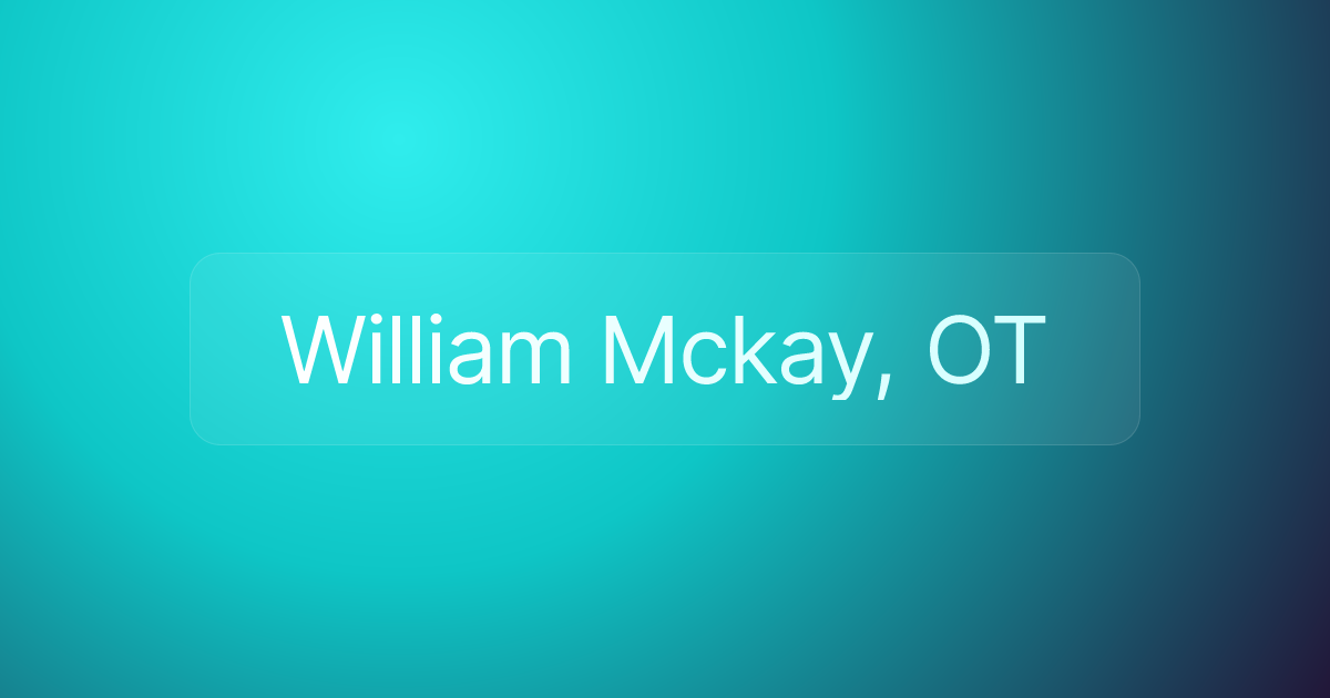 William Mckay, OT
