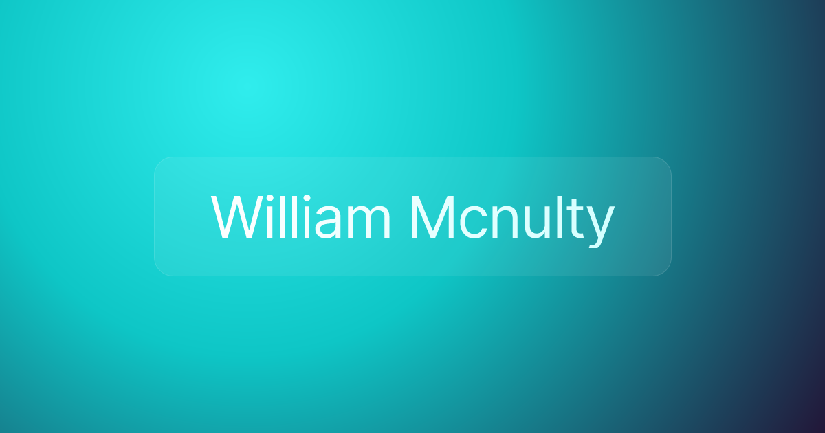 William Mcnulty