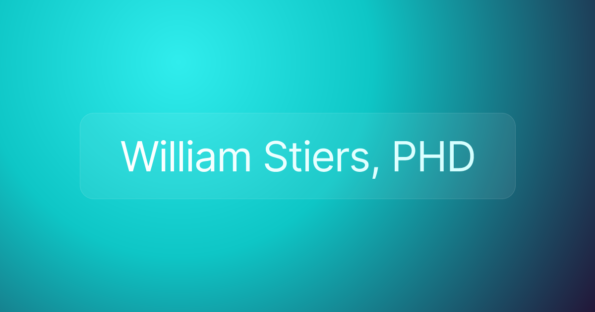 William Stiers, PHD