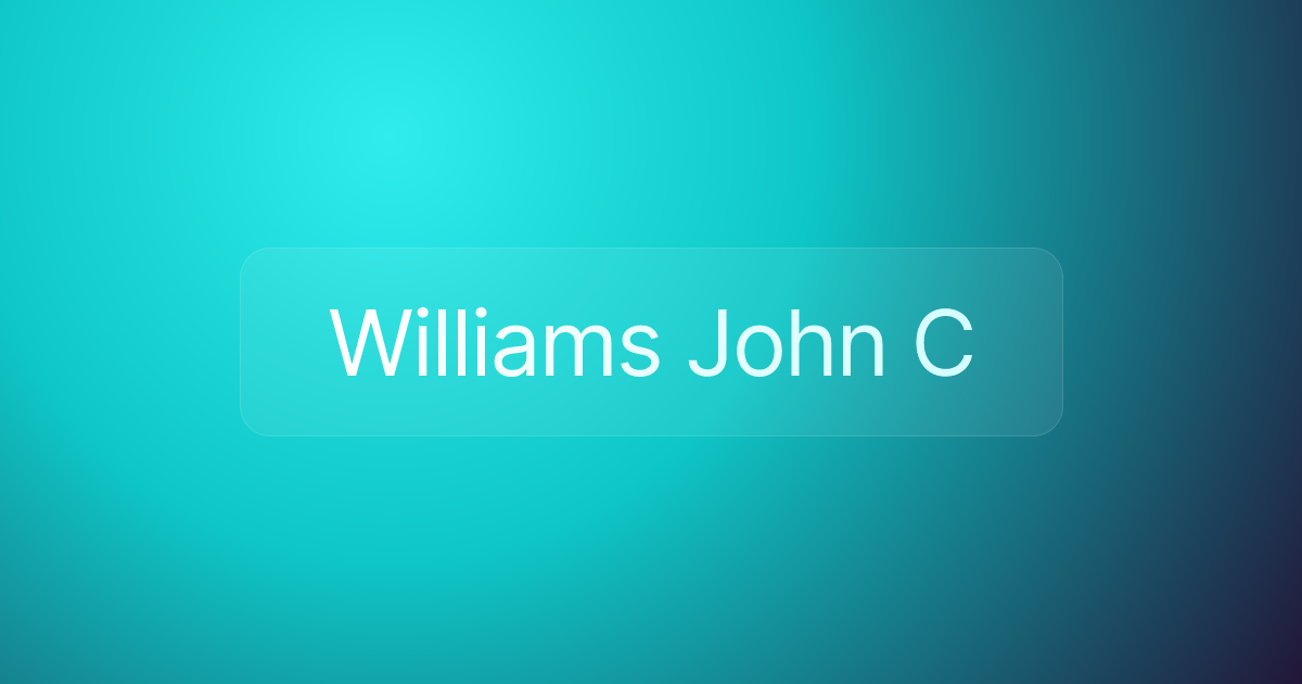 Williams John C