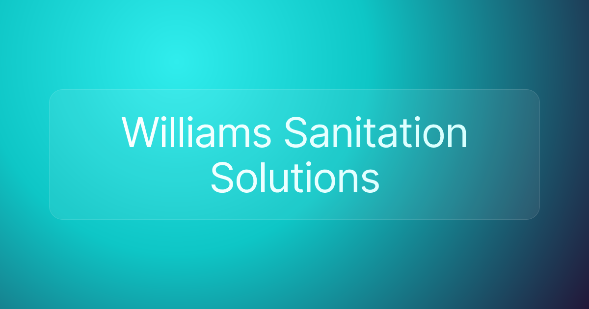 Williams Sanitation Solutions