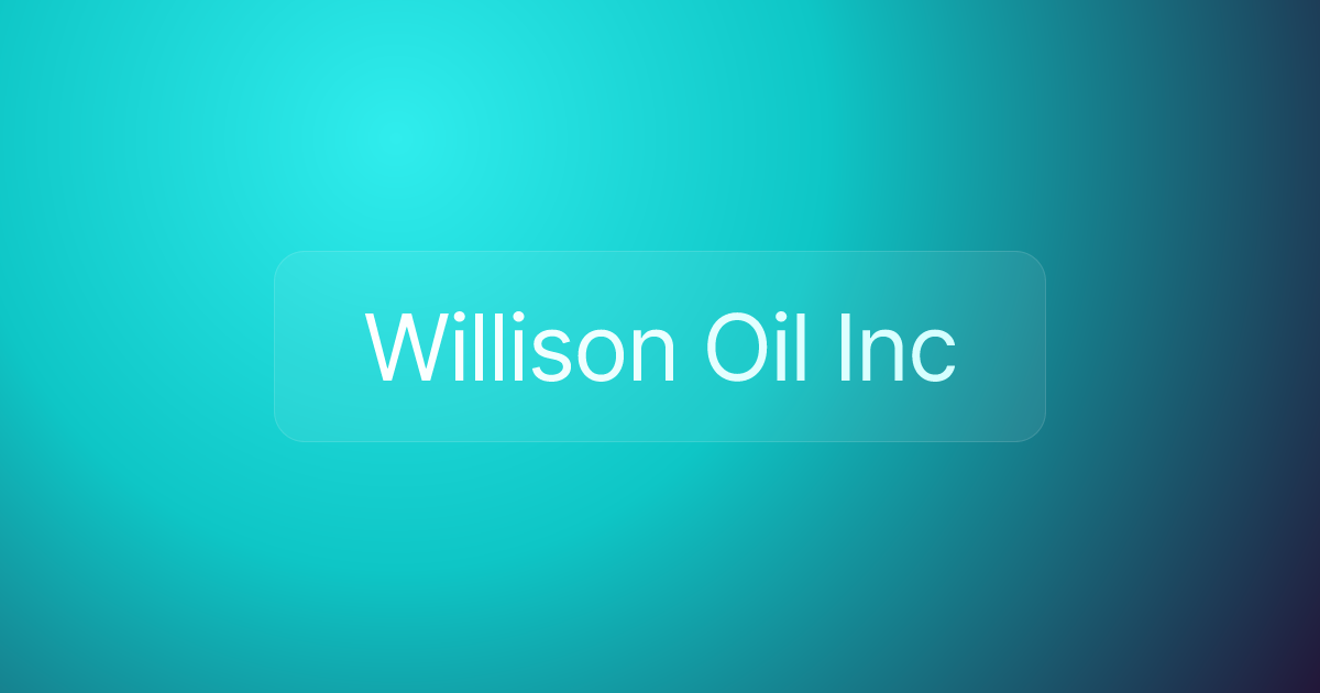 Willison Oil Inc